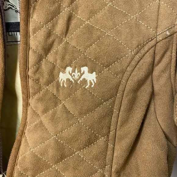 Equine Couture Women's Brown Quilted Riding Jacket size medium - Picture 2 of 15